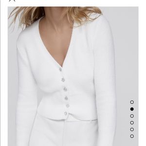 ZARA soft touch white cardigan